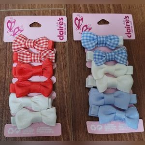 Claire's bow hair clips